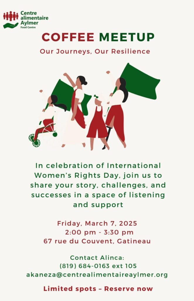 Café-rencontre spécial à l’occasion de la Journée internationale des droits des femmes