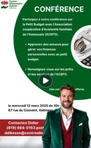 Conférence Vivre bien avec un petit budget, c’est possible!